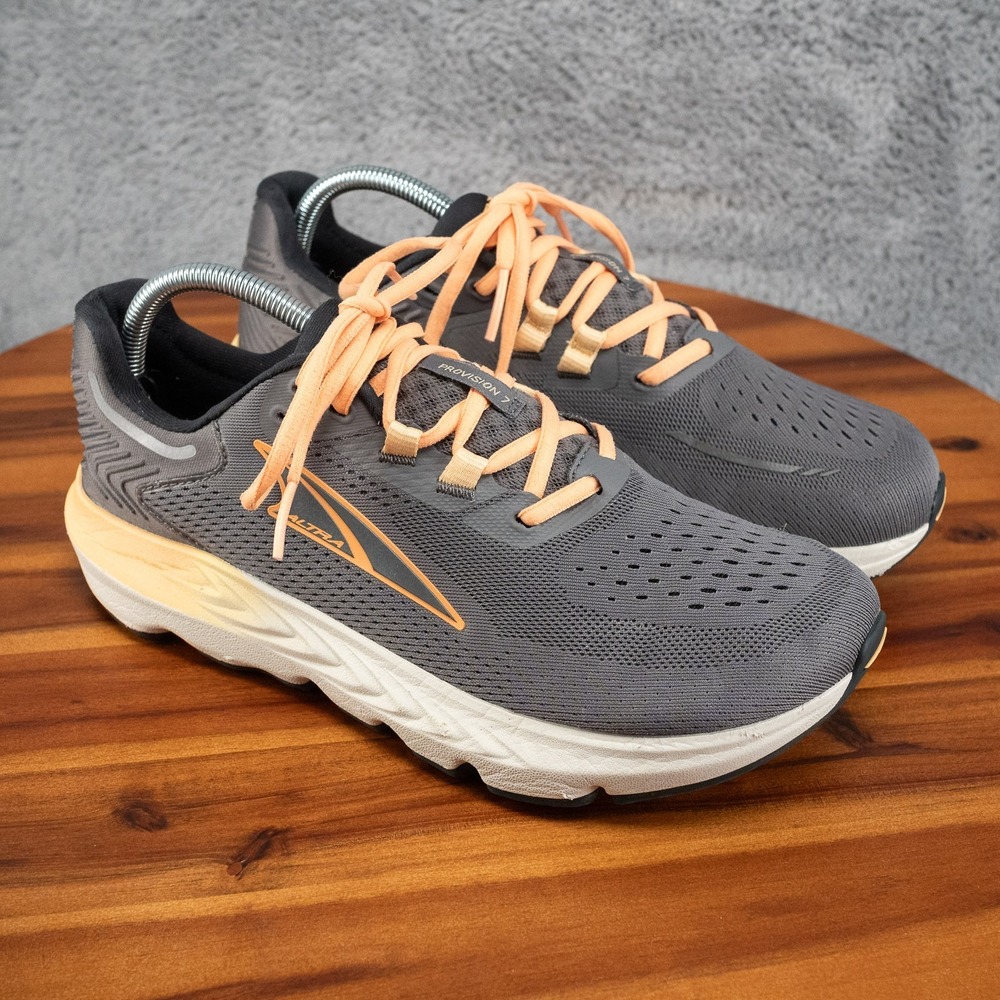 Altra Provision 7 Gray Orange Running Shoes Women's Size 10 Athletic Sneakers